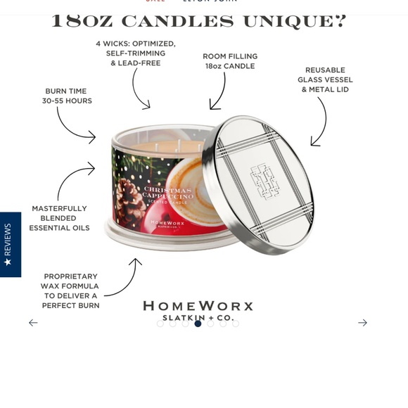 Homeworx Christmas Cappuccino Scented Candle - Picture 15 of 16